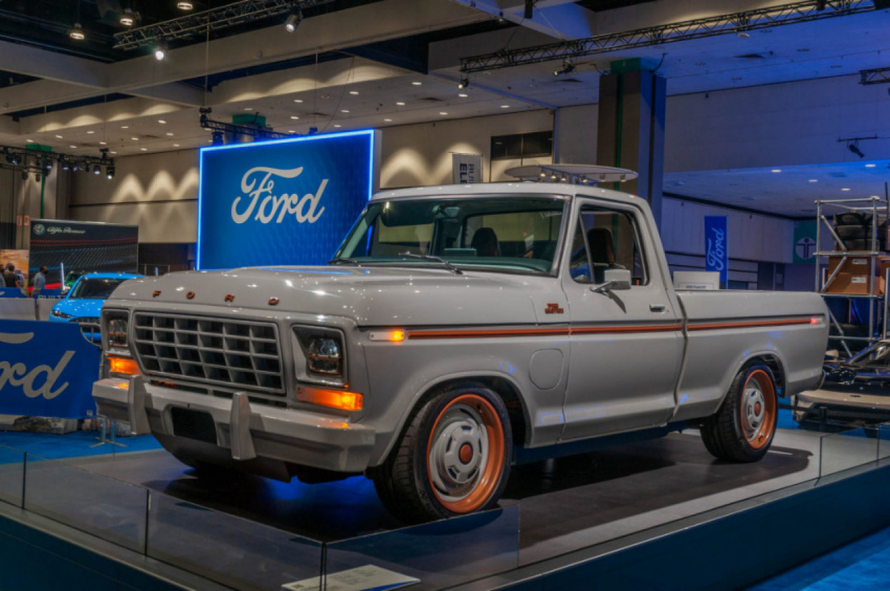 autos, cars, classic cars, concept cars, electric cars, evergreen, ford f-150 news, ford news, jay leno&039;s garage, modified, pickup trucks, videos, jay leno gets a taste of electro restomodding with the f-100 eluminator