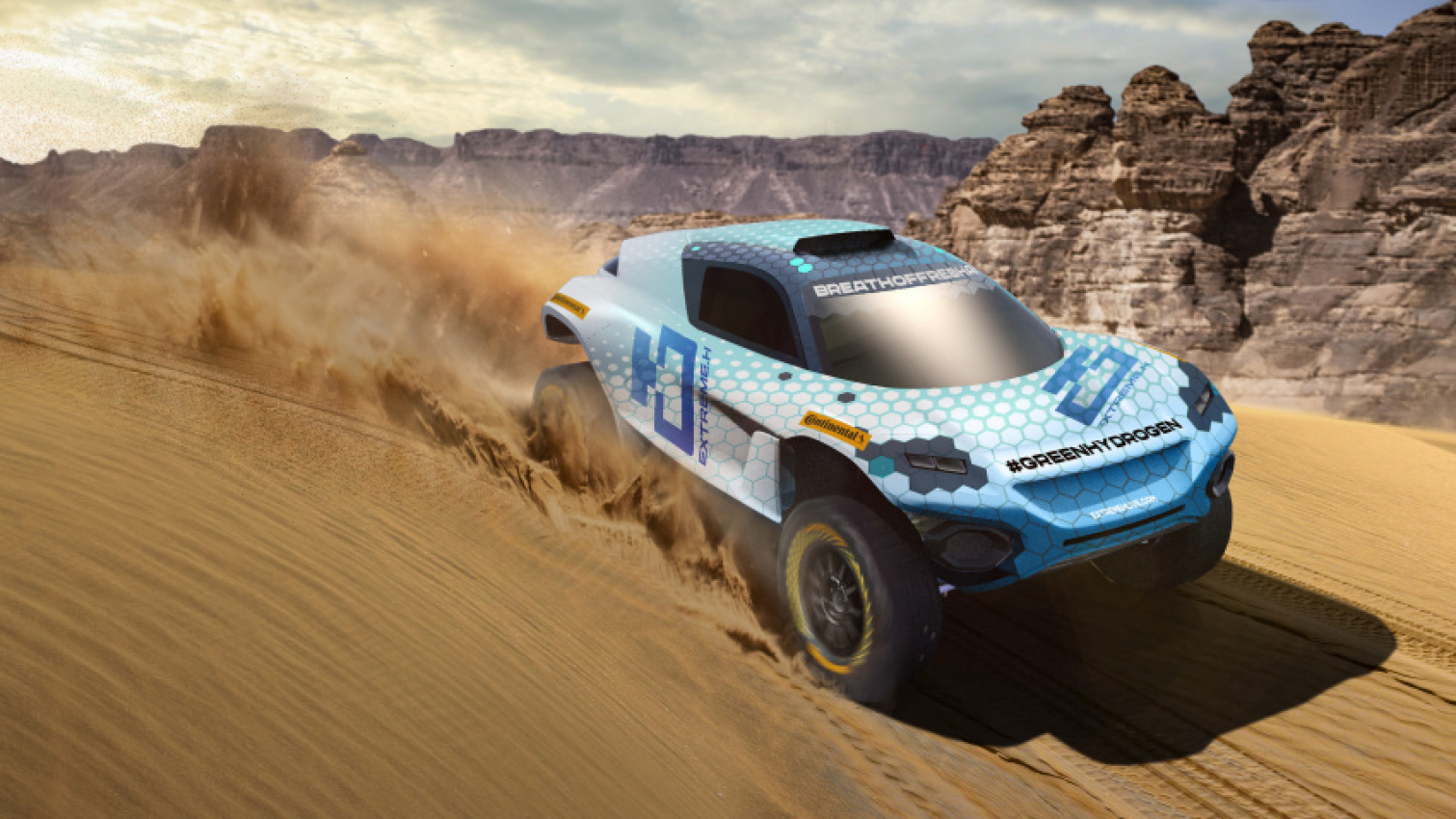 autos, cars, news, ecology, electric vehicles, extreme e, hydrogen, motorsports, racing, rally, off-road hydrogen-powered racing series extreme-h plans to kick up dirt in 2024