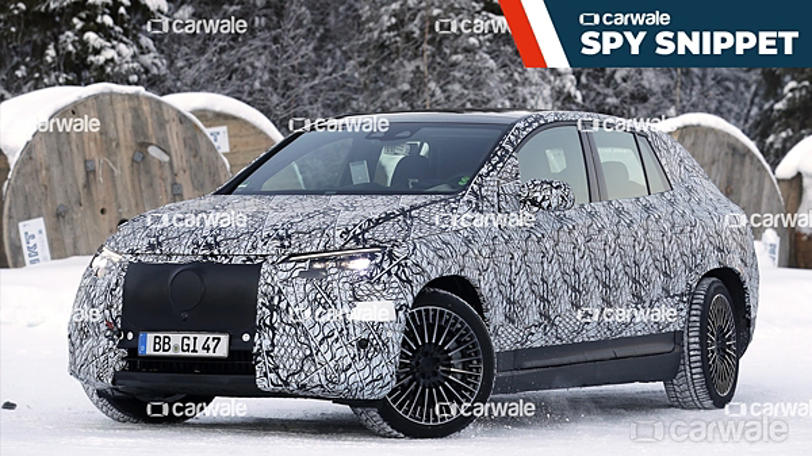 autos, cars, mercedes-benz, mg, mercedes, 2023 mercedes-amg eqe suv prototype shows off rear-axle steering