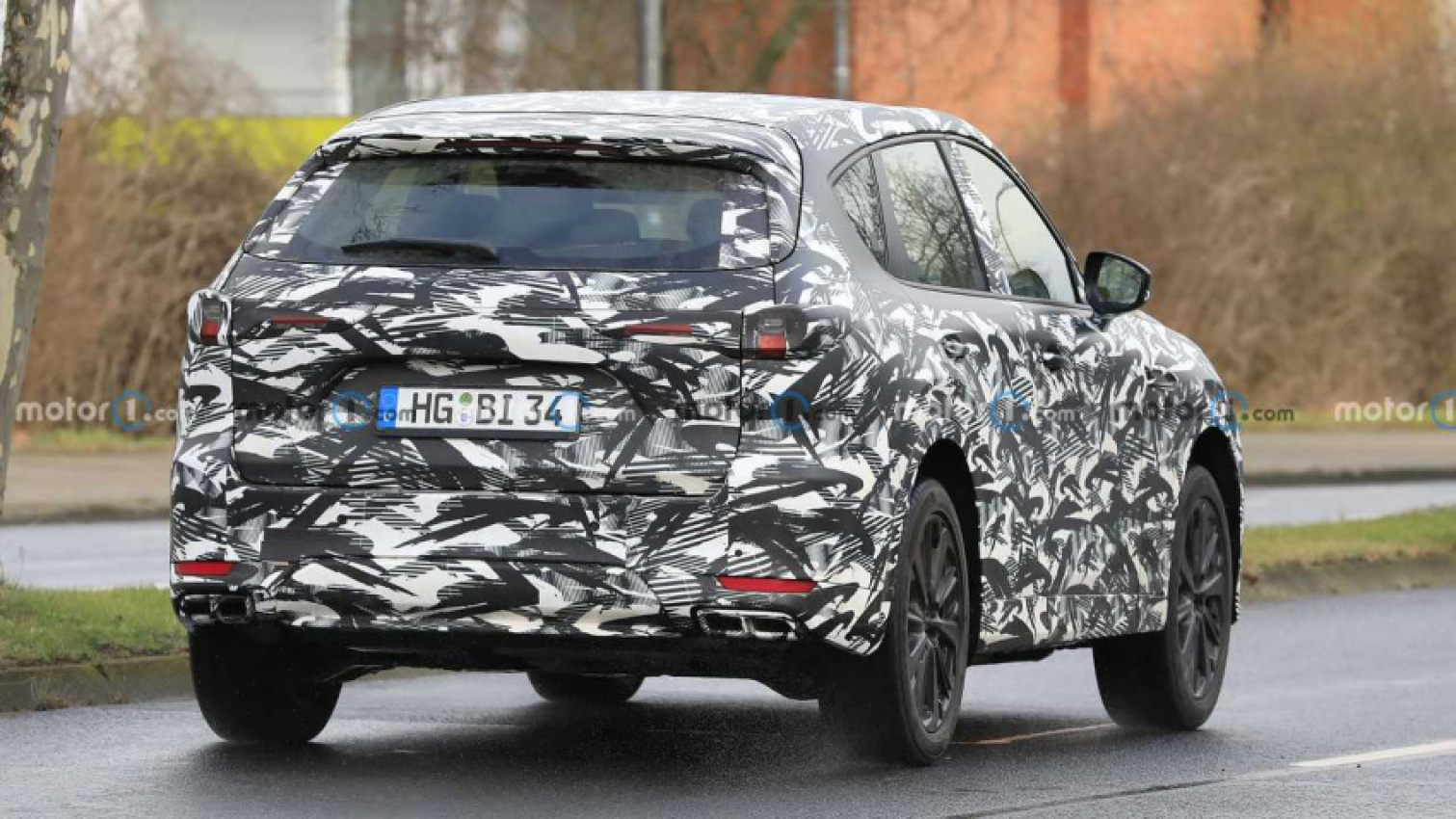 autos, cars, mazda, 2023 mazda cx-60 spied with quad but fake exhaust