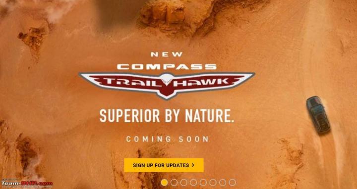 autos, cars, jeep, compass trailhawk, indian, jeep compass, other, jeep compass trailhawk facelift teased on website