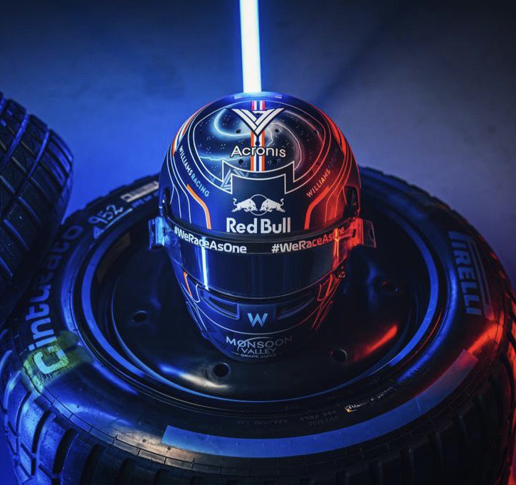 autos, formula 1, motorsport, albon, redbull, williams, albon shows off red bull-coated helmet for f1 return with williams