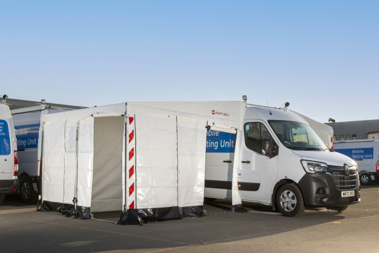 autos, cars, renault, car news, fleet of renault master vans converted into mobile coronavirus testing units