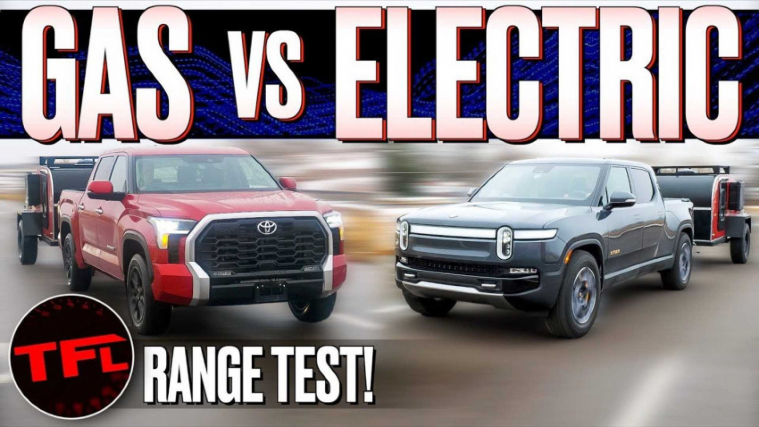 autos, cars, evs, rivian, toyota, rivian r1t vs toyota tundra: how far can it tow a small trailer?