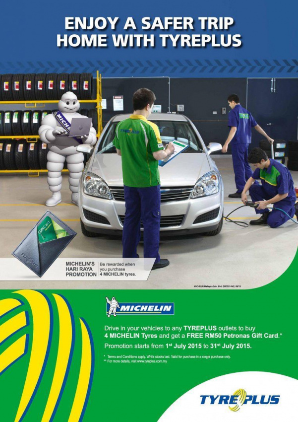 autos, cars, reviews, advertorial, insights, tyreplus, get a free gift card worth rm50 from tyreplus when you buy 4 michelin tyres