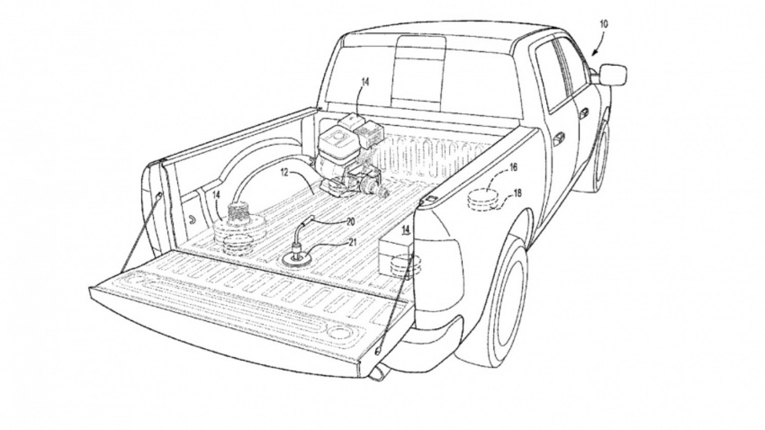 autos, cars, ford, car tech, ford news, pickup trucks, ford patents magnetic truck bed