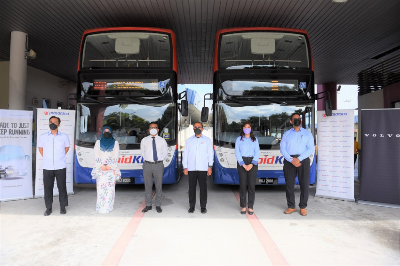 autos, cars, commercial vehicles, volvo, gemilang coachwork sdn bhd, malaysia, pioneer coachbuilders sdn bhd, prasarana malaysia berhad, volvo buses, volvo buses malaysia, prasarana malaysia berhad takes delivery of euro 6 volvo double deck buses