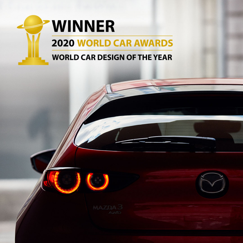 autos, car brands, cars, mazda, automotive, cars, hatchback, mazda motor corporation, sedan, world car awards, world car design of the year award, mazda3 wins 2020 world car design of the year award