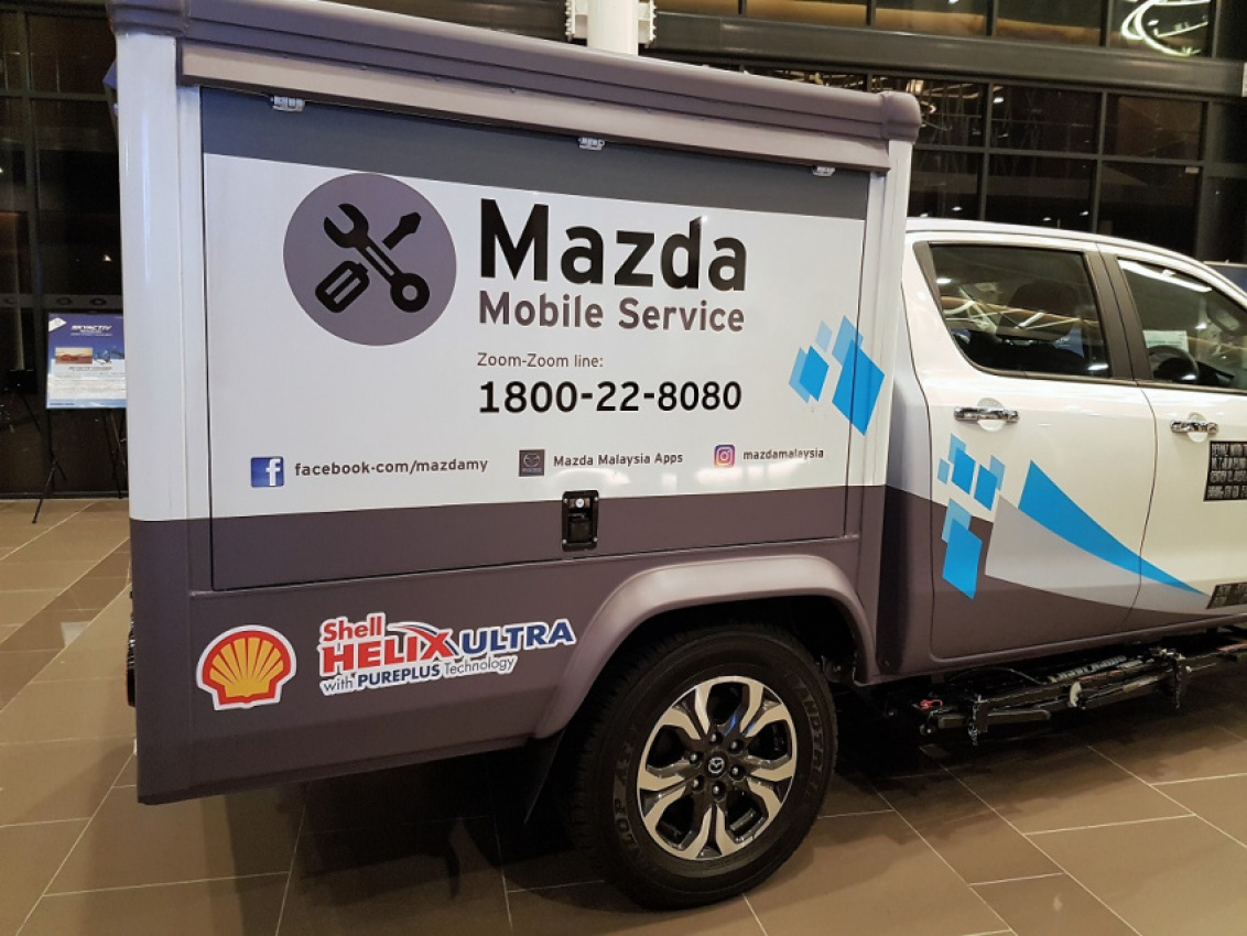 autos, car brands, cars, mazda, bermaz motor launches mazda mobile service unit