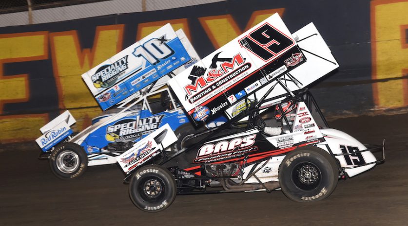 all sprints & midgets, autos, cars, eight winners in eight 410 sprint races this year