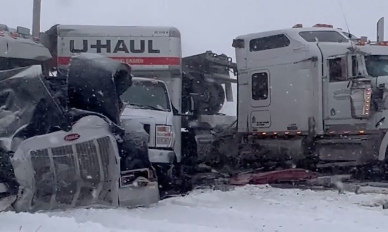 autos, cars, news, disaster, pileup, usa, weather, illinois winter weather results in over 100-car pile-up