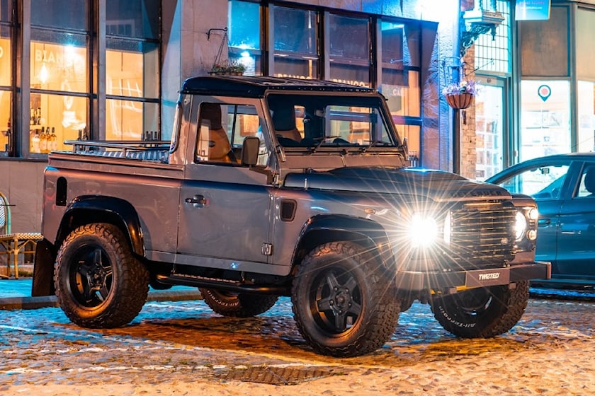 autos, cars, classic cars, land rover, electric vehicles, land rover defender, electric land rover defender blends old and new for $300,000