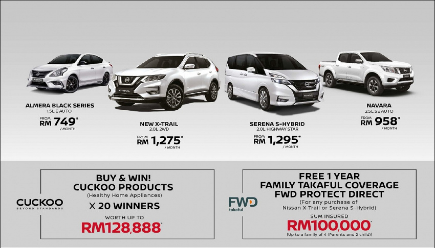 autos, car brands, cars, nissan, automotive, cars, edaran tan chong motor, etcm, fwd takaful, malaysia, nissan x-trail, pick up truck, promotions, sedan, complimentary 1 year family takaful protection plan for new nissan x-trail and serena s-hybrid buyers