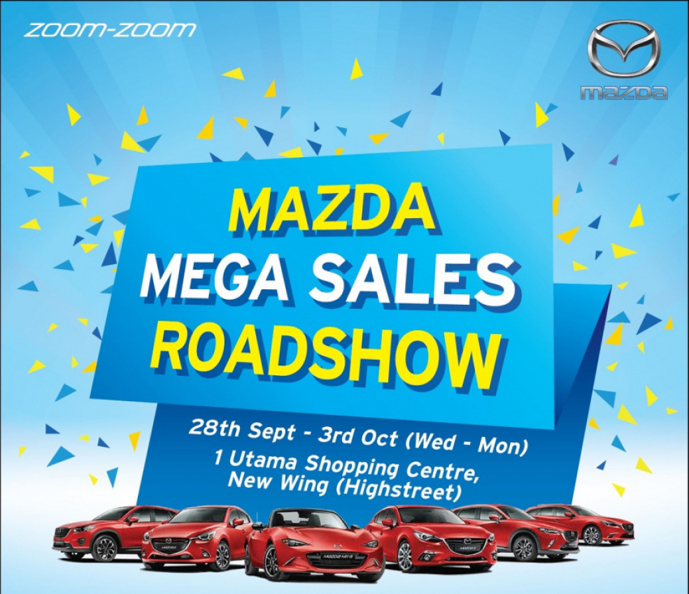 autos, car brands, cars, mazda, the mazda mega sales roadshow @ 1 utama