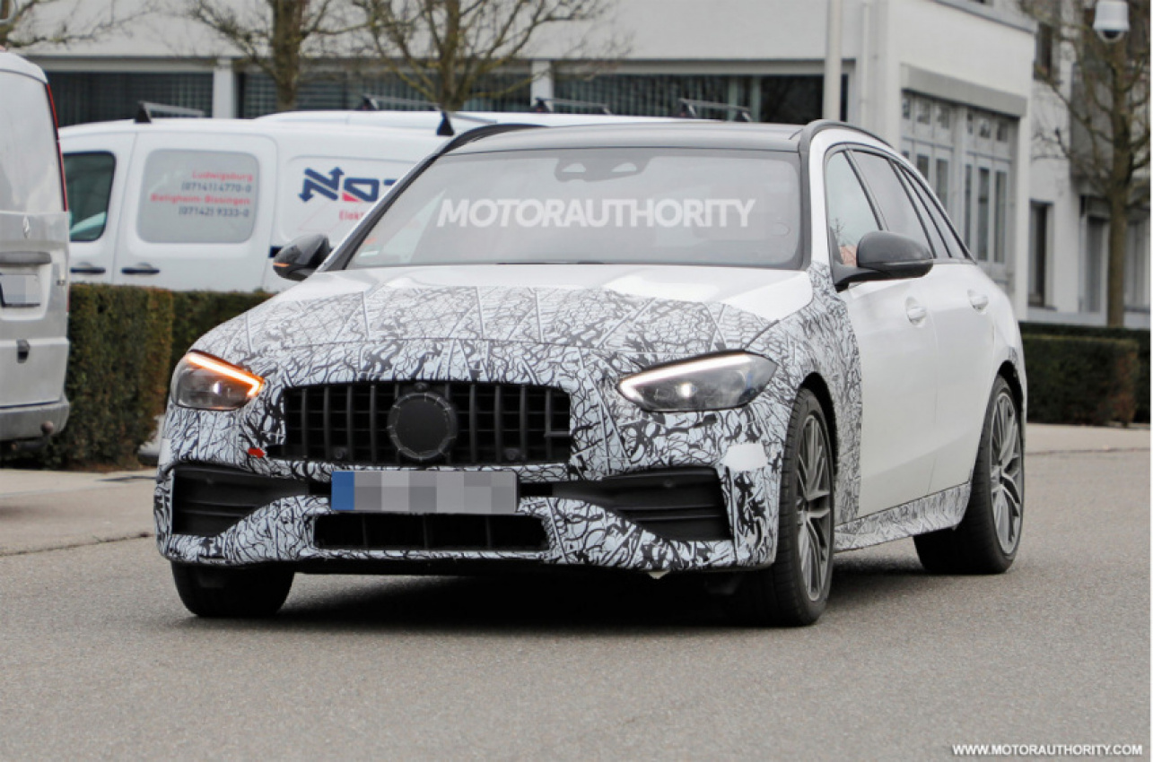 autos, cars, mercedes-benz, mg, luxury cars, mercedes, mercedes-benz c class news, mercedes-benz news, performance, spy shots, wagons, 2023 mercedes-benz amg c43 wagon spy shots: sporty wagon coming but not to us