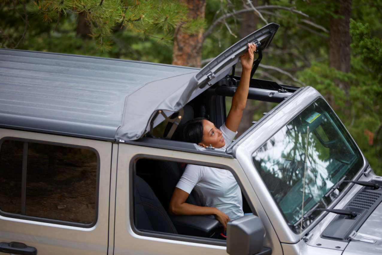 autos, car accessories and electronics, cars, bestop, bronco, jeep, soft-top, sponsored, tired of roof panels? bestop offers foldaway option for open-air adventure vehicles