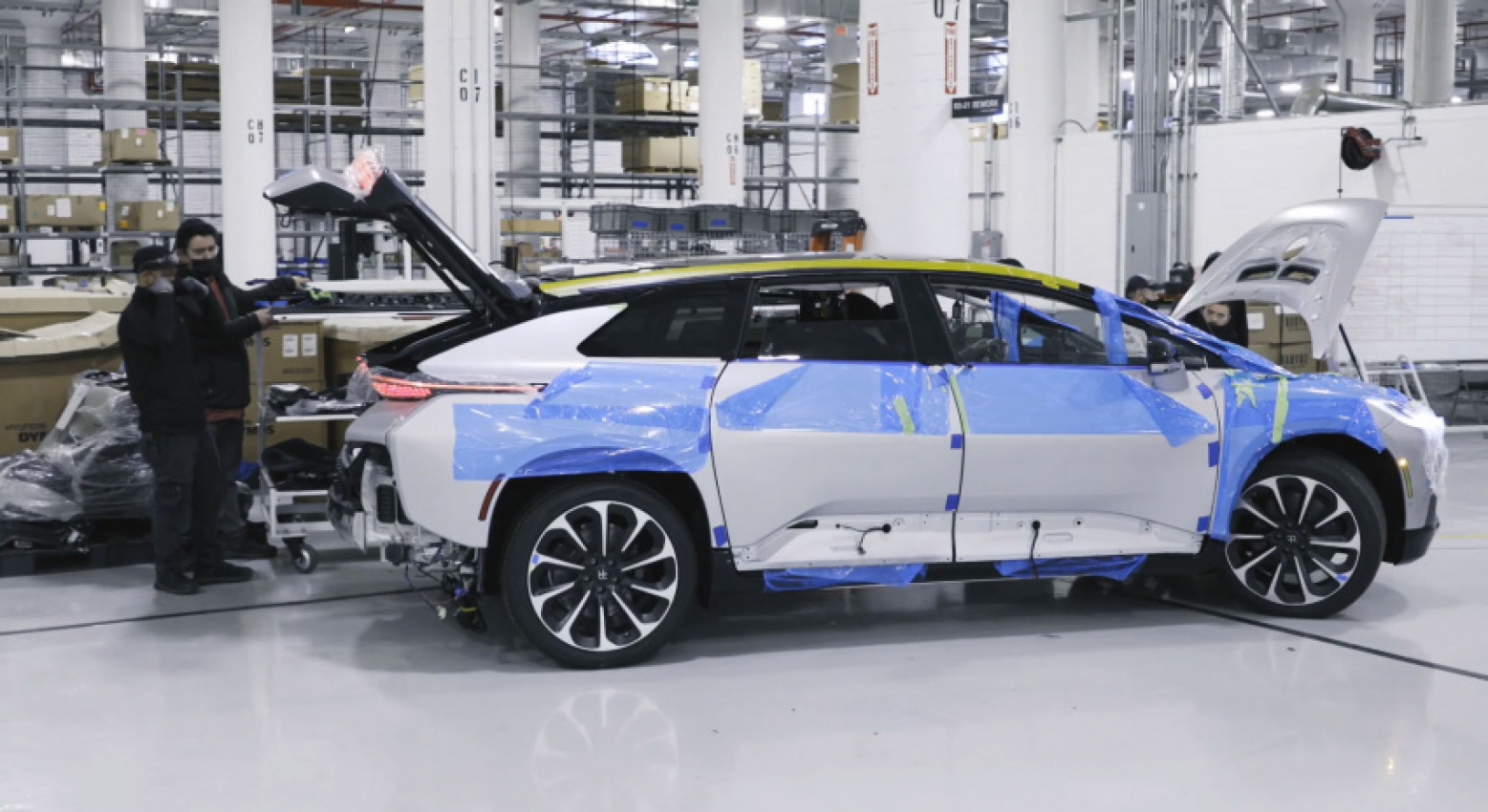 autos, cars, news, electric vehicles, faraday future, faraday future unveils production-intent ff 91, bills it as the “first true luxury ev”