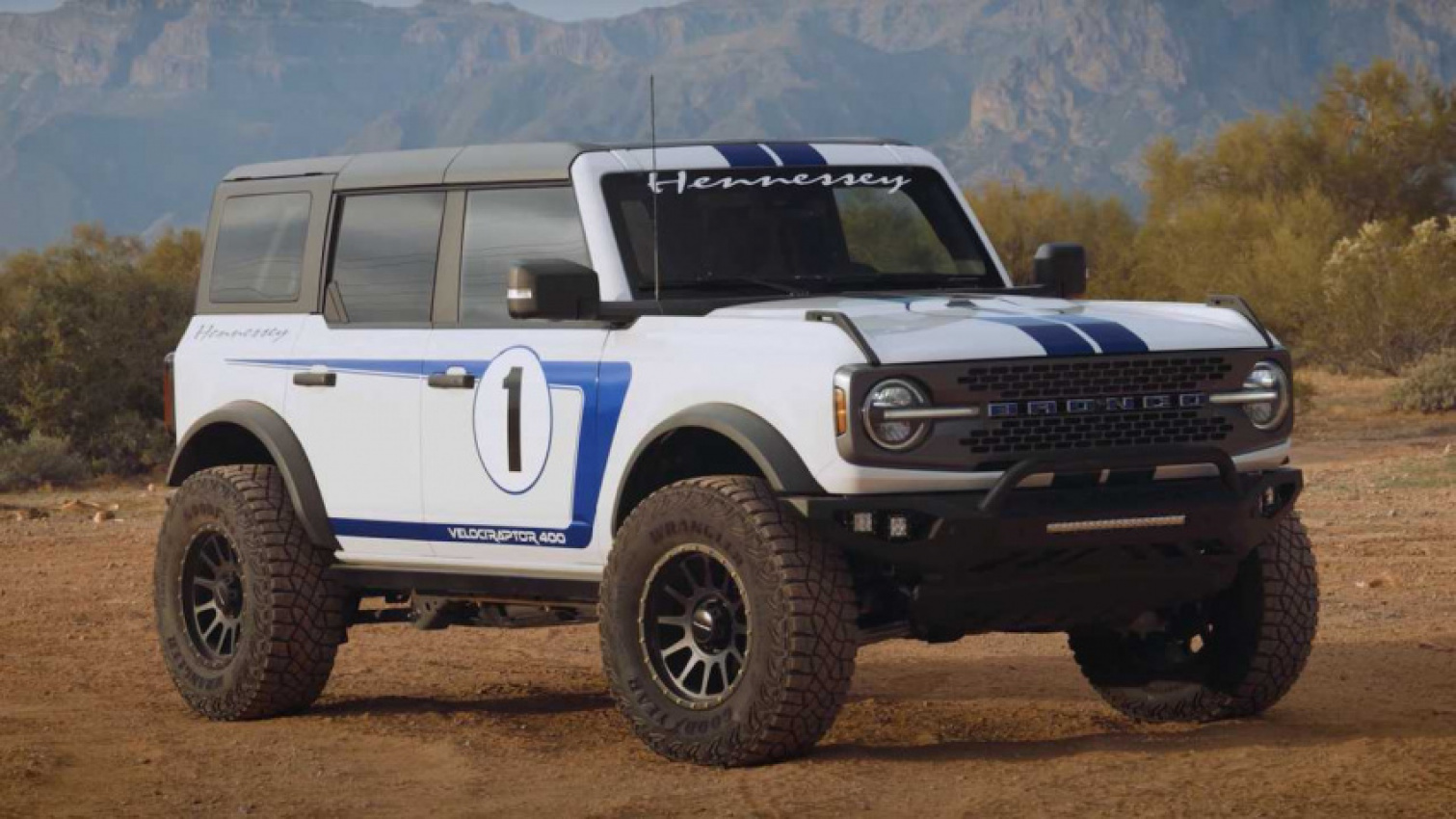 autos, cars, hennessey, see hennessey velociraptor 400 bronco strut its stuff in the desert