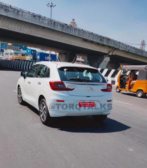 autos, cars, toyota, baleno, glanza, indian, scoops & rumours, spy shots, 2022 toyota glanza facelift spied sans camouflage
