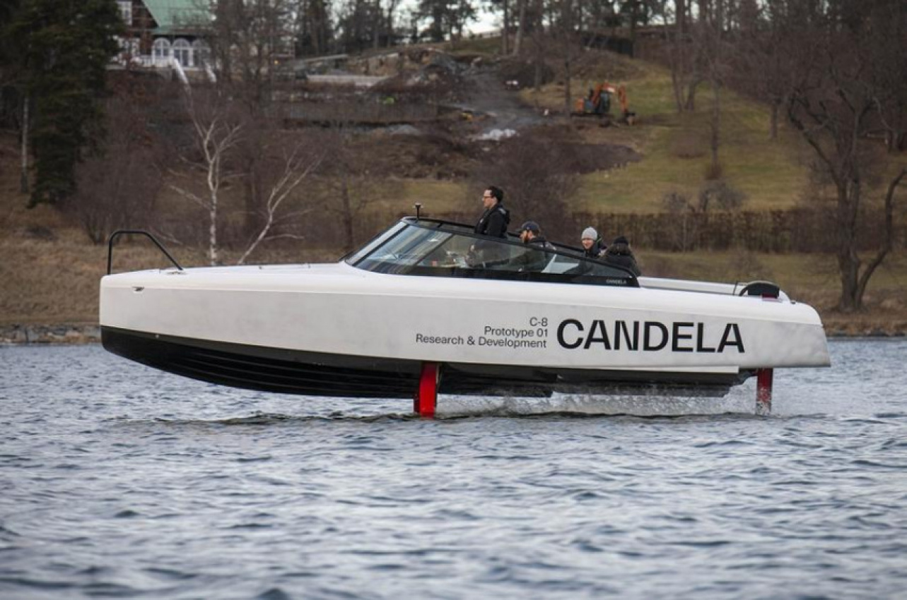 autos, cars, electric vehicle, car news, move electric, new candela c-8 electric hydrofoil has first 'flight'