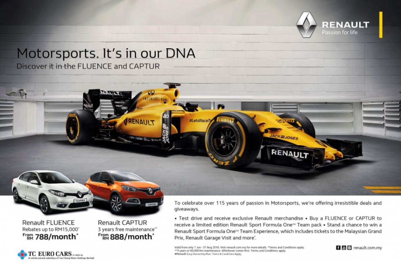 autos, car brands, cars, renault, renault malaysia celebrates its motorsports roots with offers
