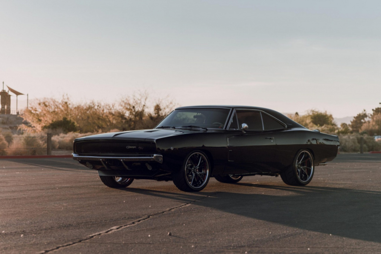 autos, cars, dodge, geo, news, auction, dodge charger, restomod, used cars, this gorgeous 1968 dodge charger restomod has modern hemi power and classic good looks