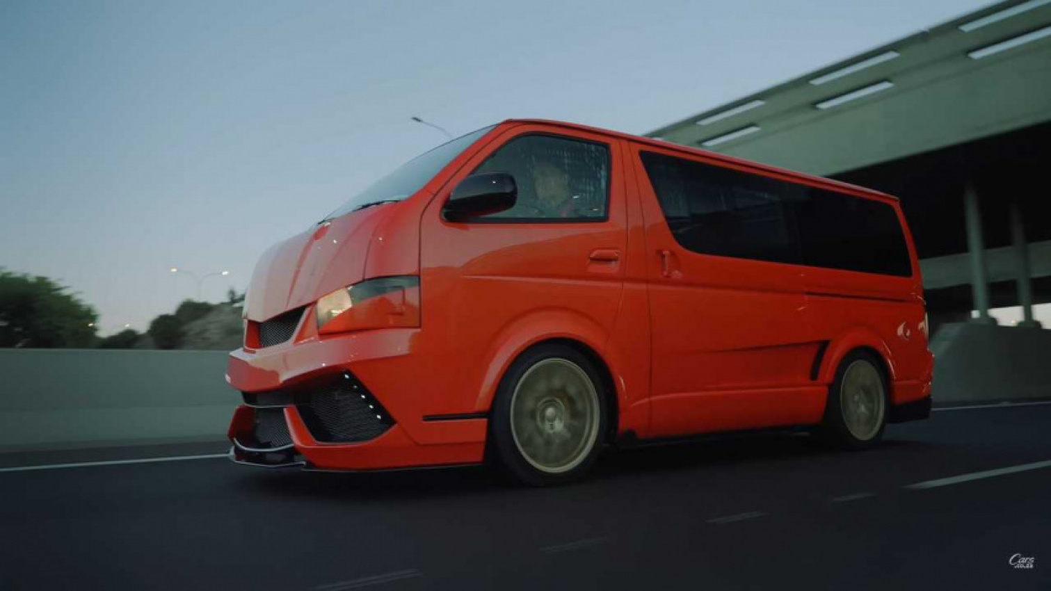 autos, cars, toyota, toyota hiace, this toyota hiace packs a twin-turbo v12 behind the seats