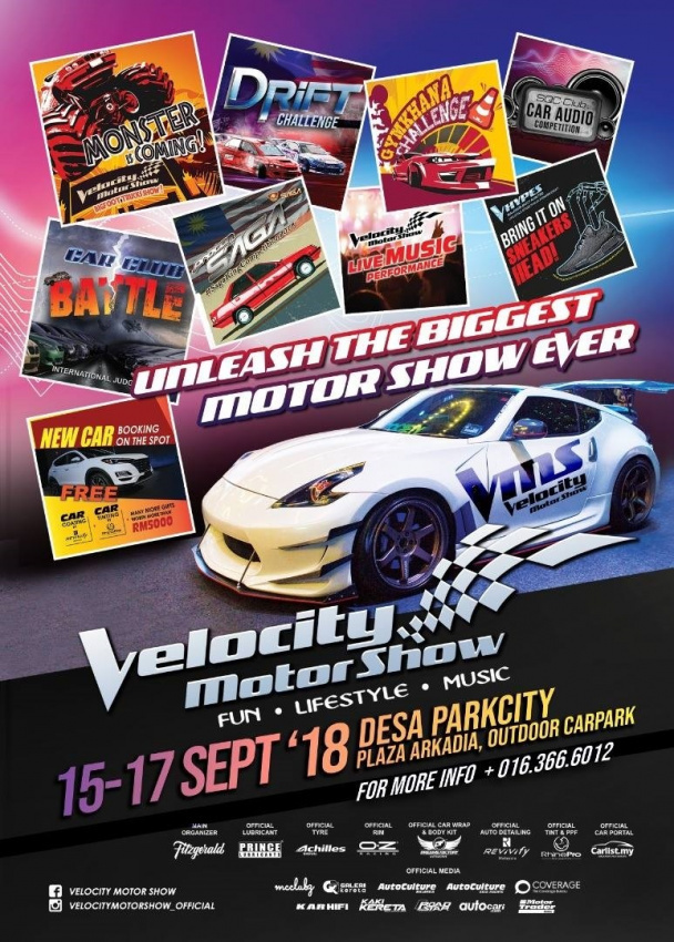 autos, cars, featured, drift, gymkhana, malaysia, motor show, velocity motor show, velocity motor show @ plaza arkadia desa parkcity, 15 – 17 september 2018