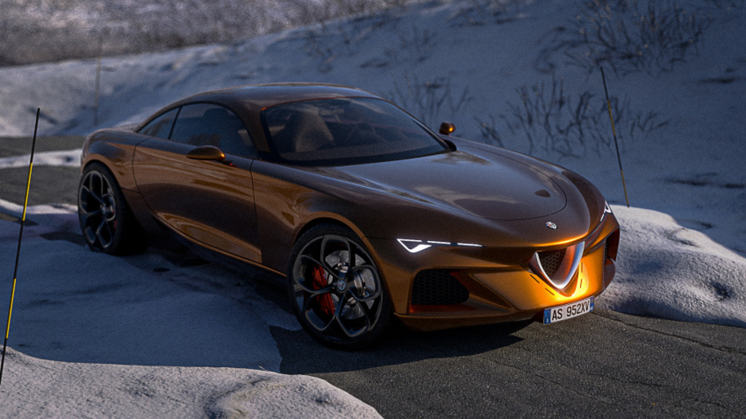 alfa romeo, autos, cars, news, alfa romeo giulia, alfa romeo gtv, renderings, this alfa romeo giulia coupe is an unofficial design study that blends past and present