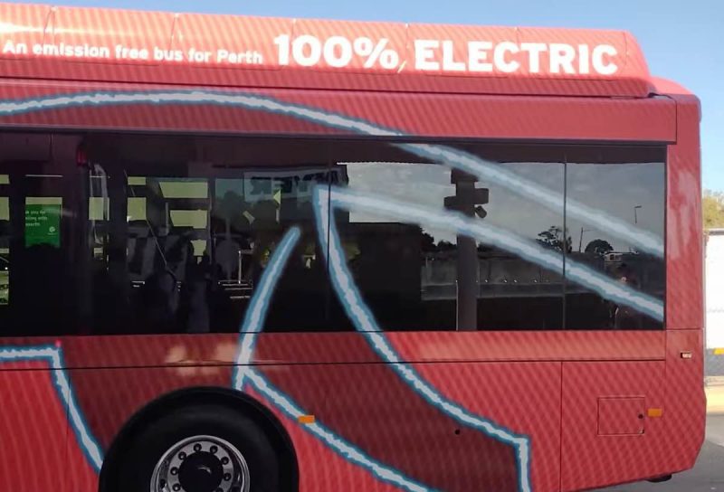 autos, cars, volvo, bright red volvo electric bus begins operations in wa’s joondalup