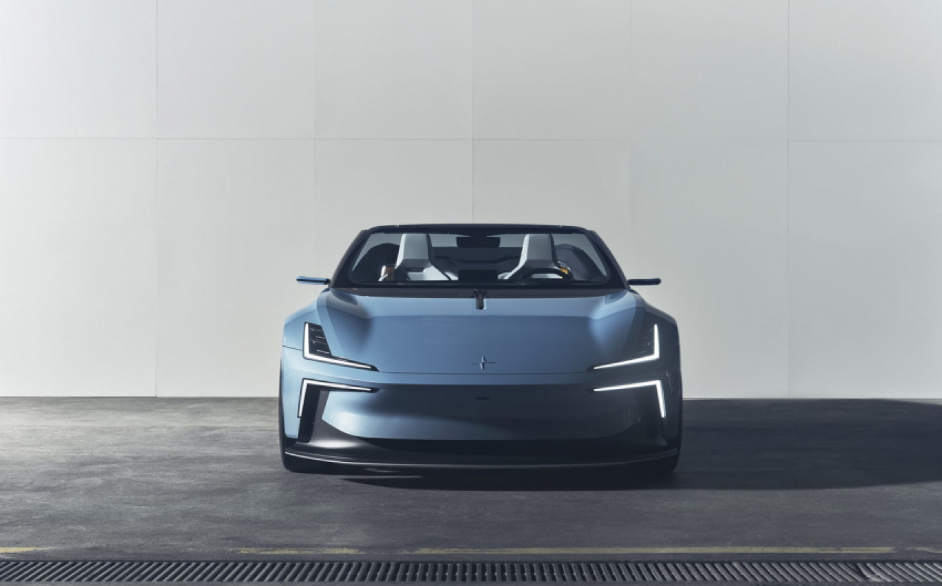 autos, cars, news, polestar, concept cars, electric cars, roadster, speedster, polestar o2 speedster is a stunning droptop electric car concept with attached drone