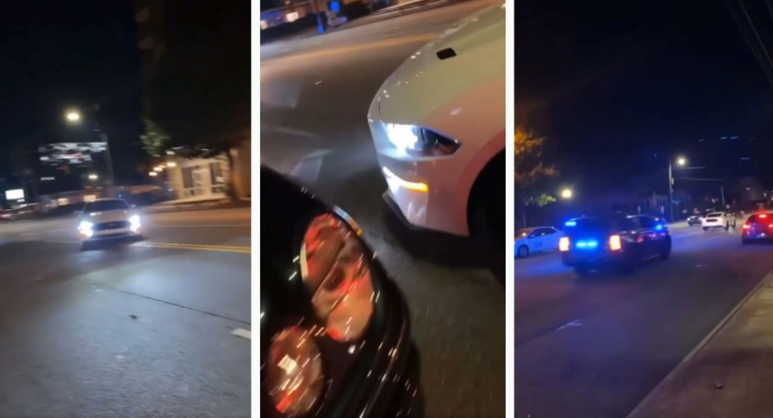 autos, cars, ford, karma, news, ford mustang, offbeat news, police, video, ford mustang loses control and survives near miss, only to be hit with instant cop karma