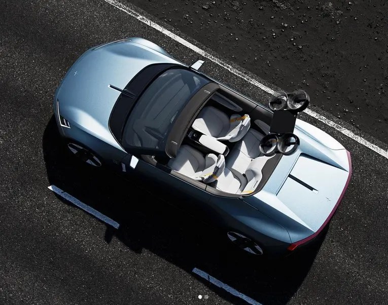 autos, cars, polestar, polestar teases new hard-top electric convertible, with its own drone