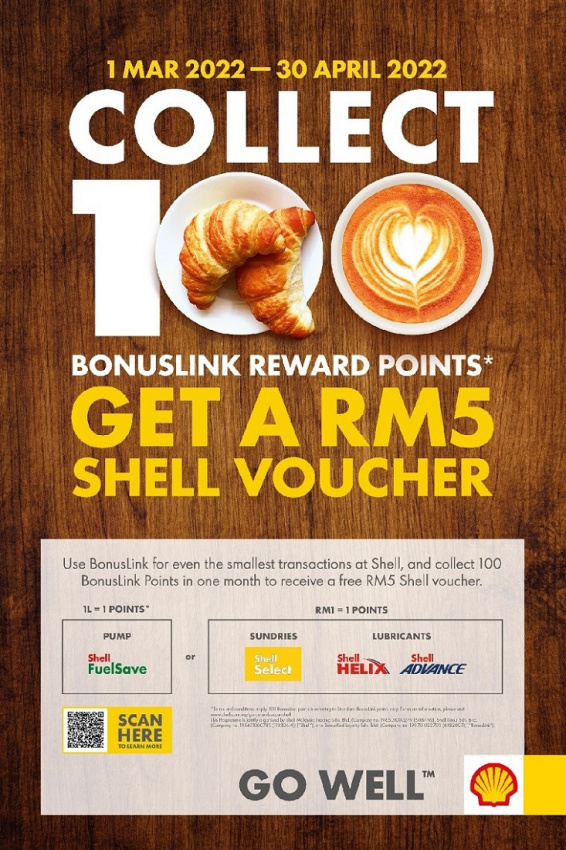 autos, cars, featured, bonuslink, convenience store, fuel station, malaysia, shell, shell malaysia, get shell rm5 voucher for only 100 bonuslink points