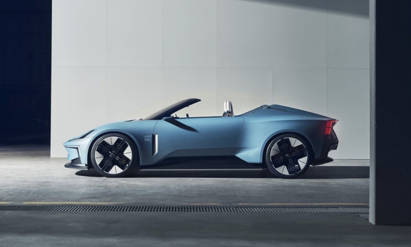 autos, cars, polestar, reviews, the stunning polestar o2 electric roadster concept comes with its own drone