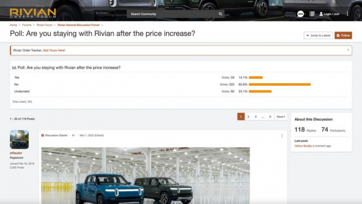 autos, cars, evs, rivian, most rivian reservation holders unhappy with price hikes, poll shows