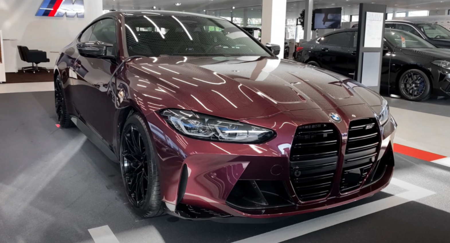 autos, bmw, cars, news, bmw individual, bmw m4, bmw videos, video, does this bmw m4 competition painted in wildberry do it for you?