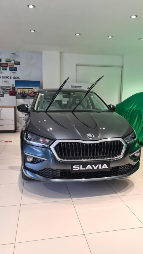 autos, cars, indian, member content, skoda slavia, checking out the new skoda slavia at a showroom in bangalore