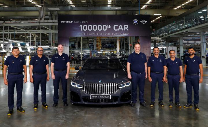autos, bmw, cars, 7 series, indian, industry & policy, milestone, 1,00,000th made-in-india bmw rolls out of chennai plant
