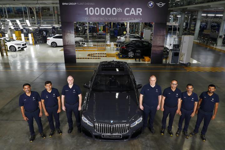 autos, bmw, cars, 7 series, indian, industry & policy, milestone, 1,00,000th made-in-india bmw rolls out of chennai plant