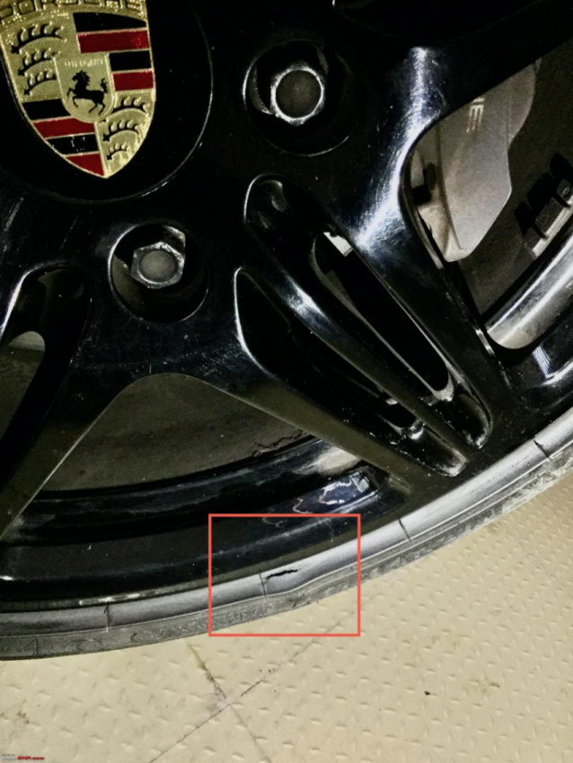autos, cars, porsche, indian, member content, porsche 911, tyre cut, tyre replacement, tyres, tyre cut on my porsche 911; should i replace the tyre or not