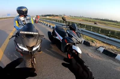 article, autos, cars, drag race between a 155cc scooter and a 155cc bike? bring it on!!