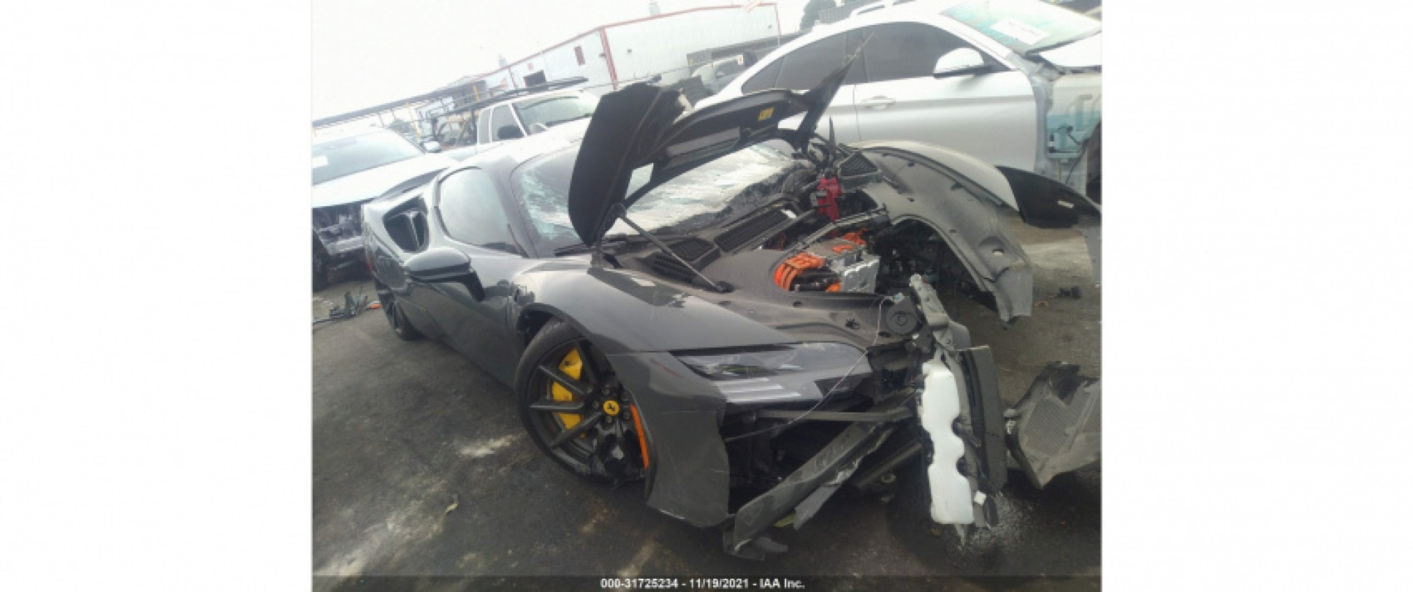 autos, cars, ferrari, news, accidents, auction, ferrari sf90 stradale, offbeat news, used cars, a 2022 ferrari sf 90 stradale was destroyed after just 189 miles