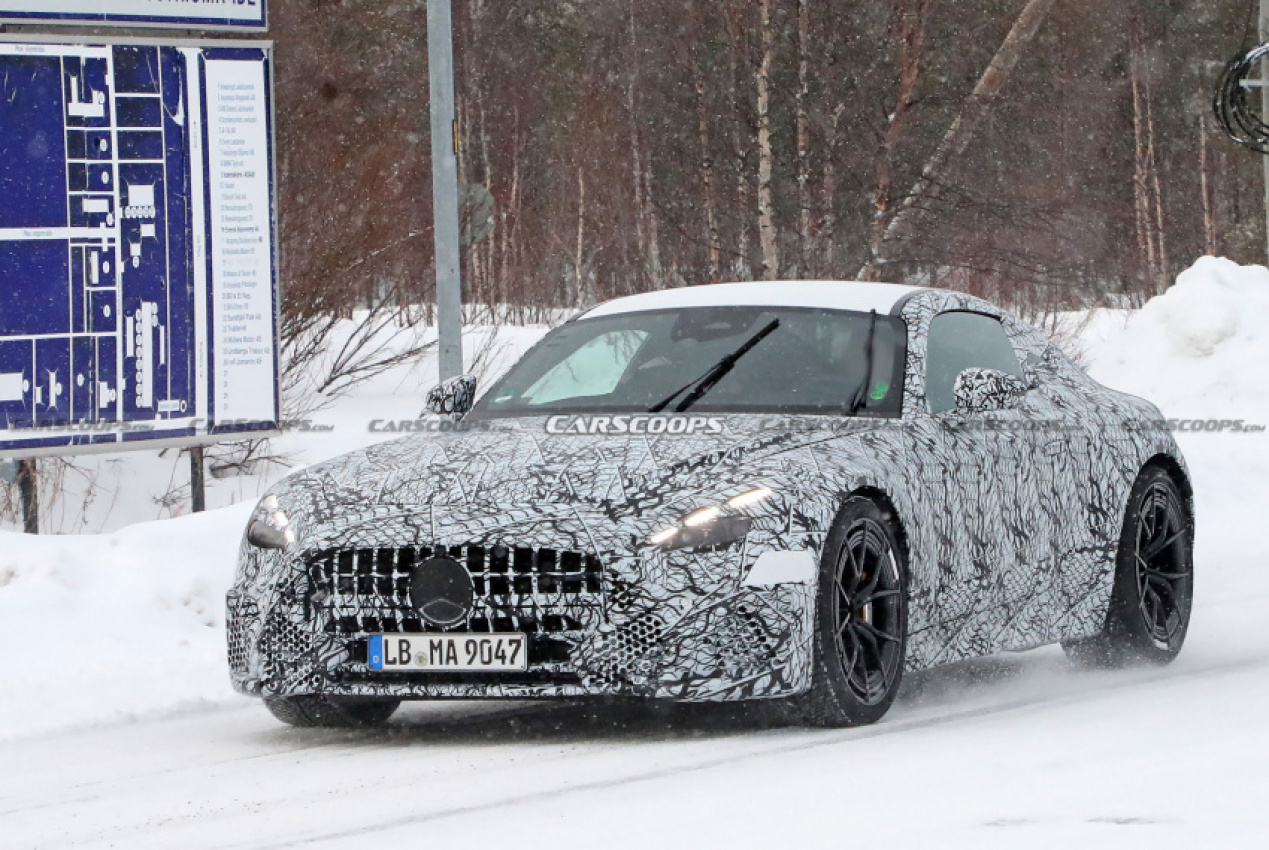autos, cars, hp, mercedes-benz, mg, news, mercedes, mercedes amg gt, mercedes scoops, mercedes-amg, scoops, 2023 mercedes-amg gt continues cold weather testing, should have all-wheel drive and at least 577 hp