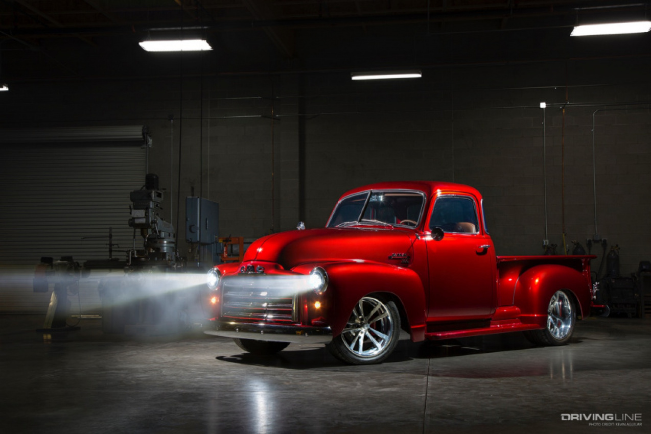 autos, cars, domestic, gmc, fat ‘n’ furious: a curvy custom 1950 gmc pickup restomod that’s been all dressed up