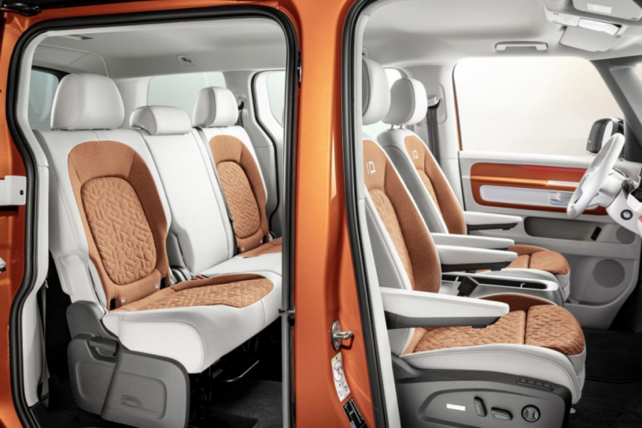 autos, cars, news, space, spacex, tesla, volkswagen, volkswagen teases interior of id buzz electric van as march 9 debut nears
