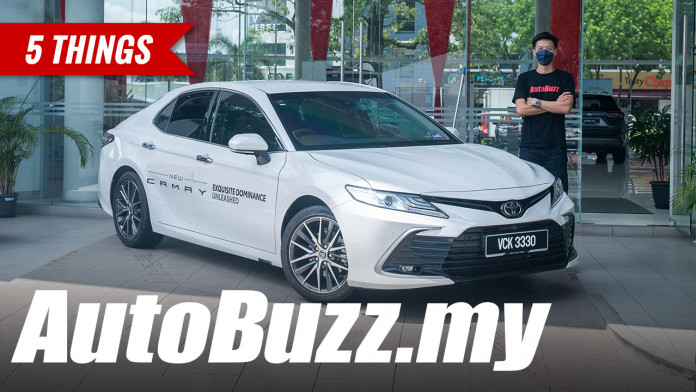 autobuzz.tv, autos, cars, toyota, camry, toyota camry, video: 2022 facelift toyota camry 2.5v dynamic force from rm199k, 5 things