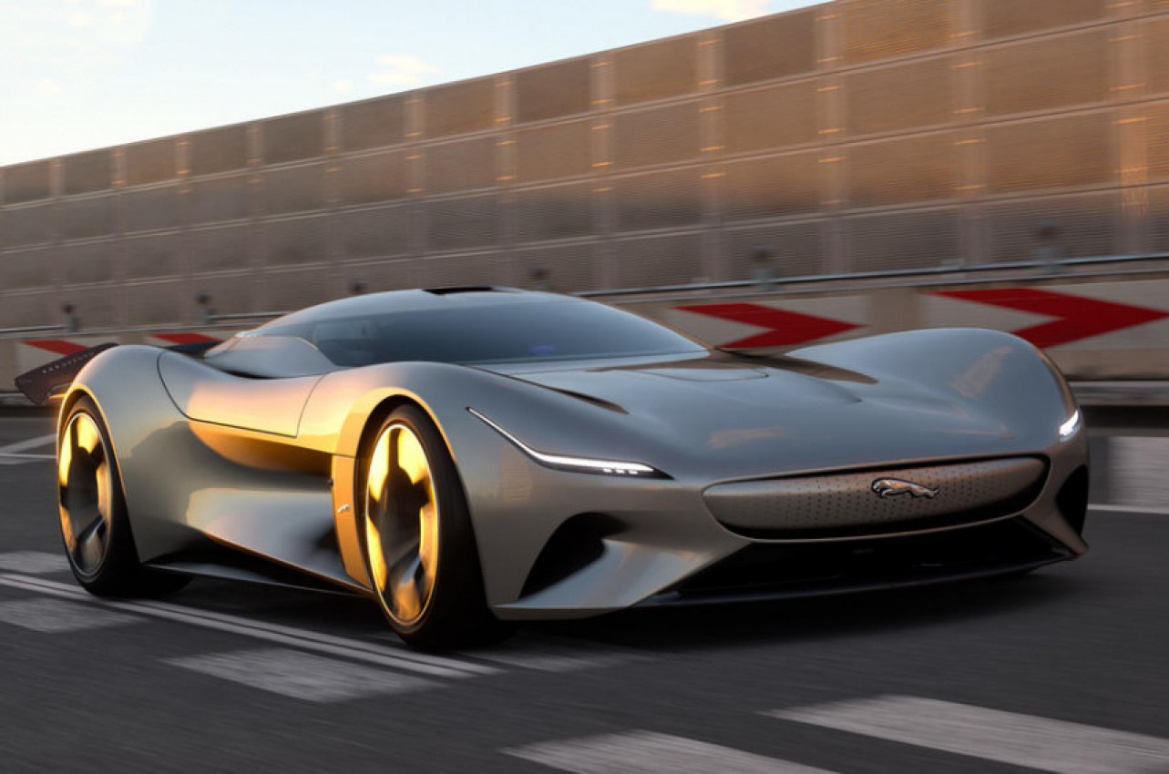 autos, cars, electric vehicle, hp, jaguar, car news, jaguar f–type, new cars, jaguar vision gran turismo: 1000bhp concept gets roadster