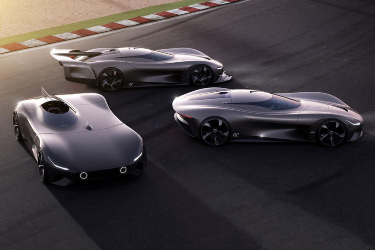 autos, cars, electric vehicle, hp, jaguar, car news, jaguar f–type, new cars, jaguar vision gran turismo: 1000bhp concept gets roadster