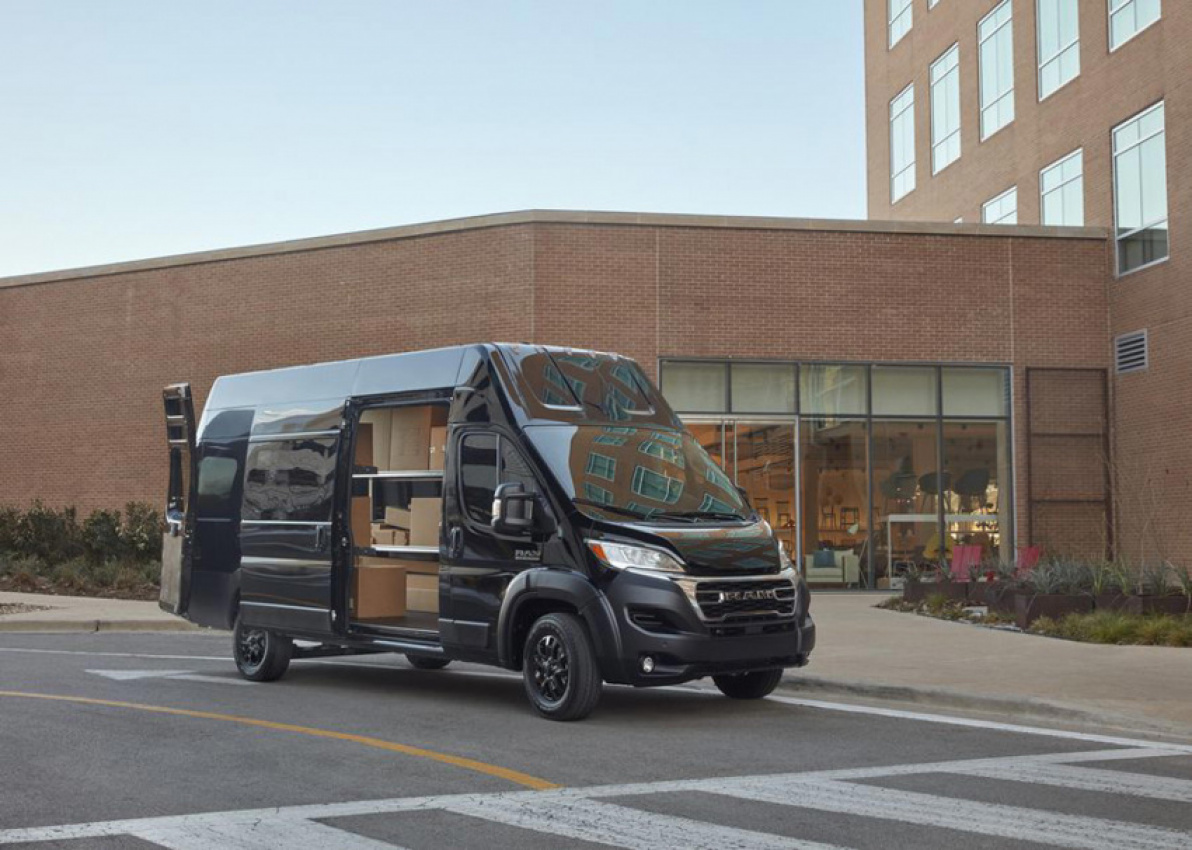 autos, cars, ram, amazon, android, 2023 ram promaster packs better tech and a roll-up door